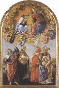Sandro Botticelli Coronation of the Virgin,with Sts john the Evangelist,Augustine,jerome and Eligius or San Marco Altarpiece (mk36) china oil painting artist